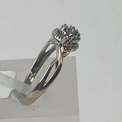 LADIES 10CT DIAMOND RING 2.3GMS Ring Size J 1/2 / 5.5 US
