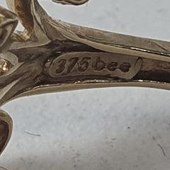 LADIES 9CT DIAMOND RING 2.3GMS Ring Size P / 7.5 US