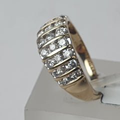 LADIES 10CT DIAMOND RING 3.5GMS Ring Size O / 7.5 US