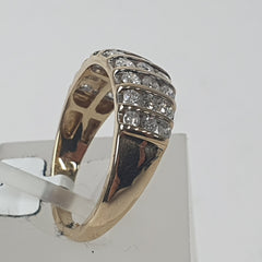 LADIES 10CT DIAMOND RING 3.5GMS Ring Size O / 7.5 US