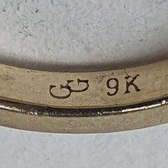 LADIES 9CT DIAMOND RING 3.7GMS Ring Size M / 6.5 US