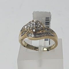 LADIES 10CT DIAMOND RING 5.3GMS Ring Size O / 7.5 US