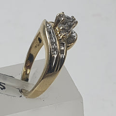 LADIES 10CT DIAMOND RING 5.3GMS Ring Size O / 7.5 US