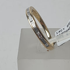 LADIES 14CT DIAMOND RING 2.4GMS Ring Size Q / 8.5 US