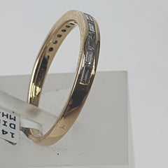 LADIES 14CT DIAMOND RING 2.4GMS Ring Size Q / 8.5 US