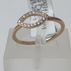 LADIES 9CT DIAMOND EYE RING 1.4GMS Ring Size L 1/2 / 6.5 US