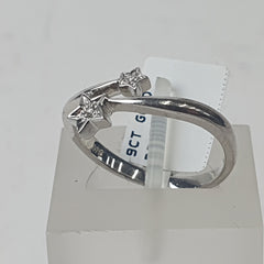 LADIES 9CT DIAMOND RING 2.5GMS Ring Size N / 7.5 US