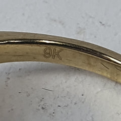 LADIES 9CT DIAMOND RING 3.8GMS Ring Size Q / 8.5 US