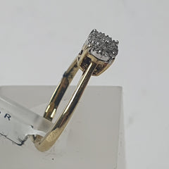 LADIES 9CT DIAMOND RING 1.8GMS Ring Size M 1/2 / 6.5 US