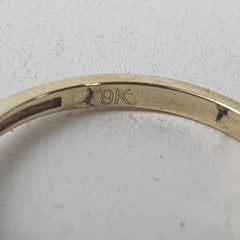 LADIES 9CT DIAMOND RING 1.8GMS Ring Size M 1/2 / 6.5 US