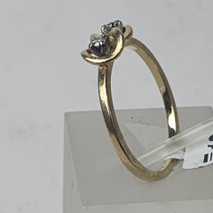 LADIES 9CT DIAMOND RING 2.0GMS Ring Size P 1/2 / 8.5 US