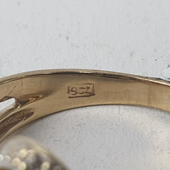 LADIES 9CT DIAMOND RING 3.5GMS Ring Size N / 7.5 US