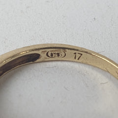 LADIES 9CT DIAMOND V RING 1.6GMS  Ring Size M / 6.5 US