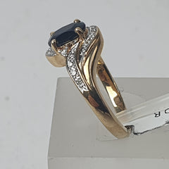 LADIES 9CT DIAMOND RING 3.0GMS Ring Size L / 6 US