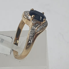LADIES 9CT DIAMOND RING 3.0GMS Ring Size L / 6 US