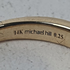 LADIES 14CT DIAMOND RING 2.3GMS Ring Size L / 6 US