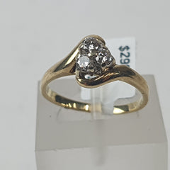 LADIES 9CT DIAMOND RING 2.9GMS Ring Size O / 7.5 US