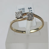 LADIES 10CT DIAMOND RING 1.6GMS Ring Size N 1/2 / 7 US