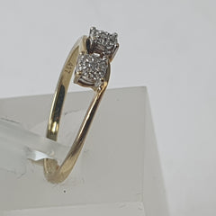LADIES 10CT DIAMOND RING 1.6GMS Ring Size N 1/2 / 7 US