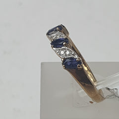 LADIES 9CT DIAMOND RING 3.0GMS Ring Size M 1/2 / 7 US