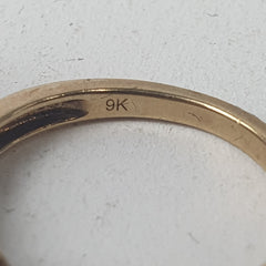 LADIES 9CT DIAMOND RING 3.0GMS Ring Size M 1/2 / 7 US