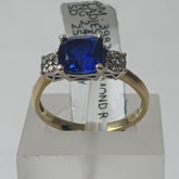 LADIES 9CT DIAMOND RING 2.4GMS Ring Size N / 7 US