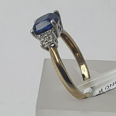 LADIES 9CT DIAMOND RING 2.4GMS Ring Size N / 7 US