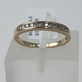 LADIES 9CT DIAMOND ETERNITY RING 1.5GMS Ring Size K 1/2 / 6 US