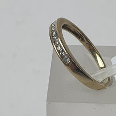 LADIES 9CT DIAMOND ETERNITY RING 1.5GMS Ring Size K 1/2 / 6 US