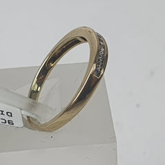 LADIES 9CT DIAMOND ETERNITY RING 1.5GMS Ring Size K 1/2 / 6 US