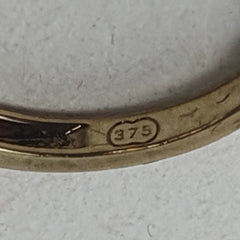 LADIES 9CT DIAMOND BAND RING 2.2GMS Ring Size M / 6.5 US