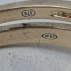 LADIES 9CT DIAMOND 2 RING SET 4.8GMS Ring Size R / 9 US