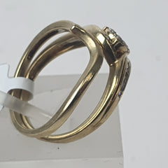 LADIES 9CT DIAMOND 2 RING SET 4.0GMS Ring Size N 1/2 / 7 US