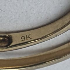 LADIES 9CT DIAMOND 2 RING SET 4.0GMS Ring Size N 1/2 / 7 US