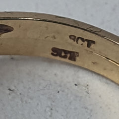 LADIES 9CT DIAMOND 2 RING SET 2.5GMS Ring Size N / 7 US