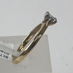 LADIES 9CT DIAMOND RING 1.9GMS Ring Size Q / 8.5 US