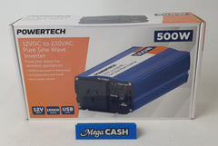 POWERTECH INVERTER - MI5734 - +12VDC TO 230VAC PURE SINE WAVE INVERTER