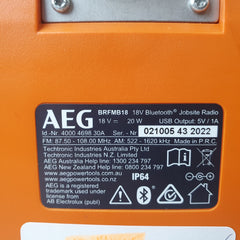 AEG - RADIO - BRFMB18 - Skin Only