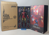 HOT TOYS FIGURINE - AVENGERS END GAME IRON MAN MARK LXXXV BATTLE DAMAGED VERSION / IN BOX WITH ALL ACCESSORIES - MMS543 D33