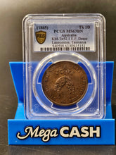 PCGS MS63BN 1865 - 1 Penny - E.F. Dease Launceston; Tasmania