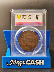 PCGS MS63BN 1865 - 1 Penny - E.F. Dease Launceston; Tasmania