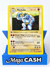 Machoke 34/102 First 1st Edition Shadowless Base Set 1999 NM