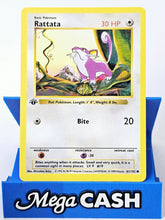Rattata 61/102 First 1st Edition Shadowless Base Set 1999 NM