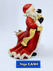 Christmas XMAS Santa Claus Tealight Candle Holder + Empty Naughty/Nice List + Box (No Lid)