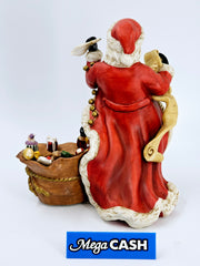 Christmas XMAS Santa Claus Tealight Candle Holder + Empty Naughty/Nice List + Box (No Lid)