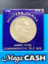 Western Samoa Coin James Cook Explorer of the Pacific / 1728-1779 Commemorative Tala 1970 $1 Dollar Coin