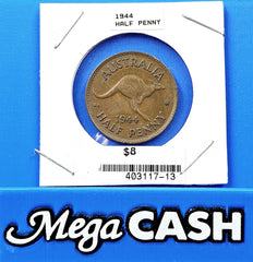 Australian 1944 Half Penny