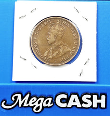 RARE Australia 1920 Double Dot One Penny