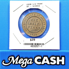 Australia 1930 One Half 1 1/2 Penny
