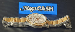 LADIES - MICHAEL HILL - ANALOGUE WATCH - 9441 - GOLD STEEL BAND
